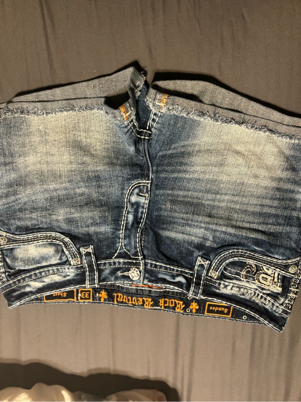 Rock Revival Blue Washed Distressed shorts